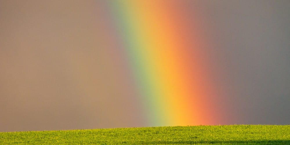 on stage = rainbow after storm